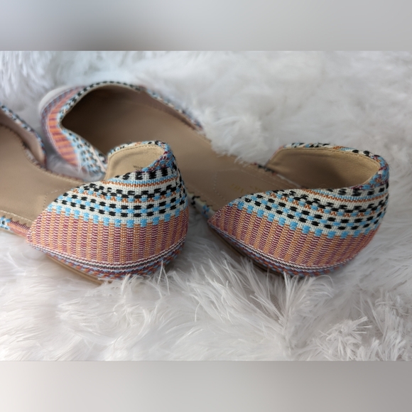 Isaac Mizrahi Tapestry D'Orsay Flats Woven Pointed Toe Southwestern Resort - Picture 4 of 6